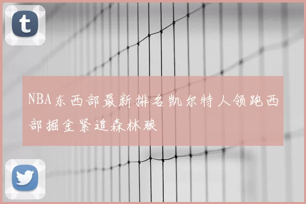 NBA东西部最新排名凯尔特人领跑西部掘金紧追森林狼